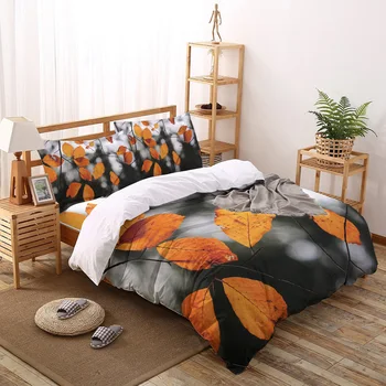 

Autumn Landscape Printed Duvet Cover Set 4 Piece Bedding Set Home Textile Customizable