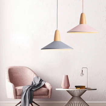 

Nordic Loft LED Pendant Light Aluminum Lampshade Pendant Lamp Restaurant Coffee Bar Kitchen Fixtures Deco Hanging Lamp Luminaire
