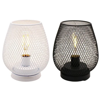 

Creative Birdcage Retro Iron Art Minimalist Hollow Table Lamp Desk Reading Night Light Home Decoration