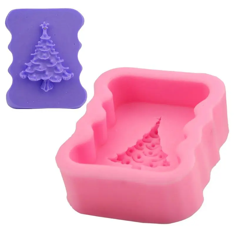 

3D Christmas Tree Silicone Chocolate Mold DIY Non-stick Fondant Cake Baking Decorating Tool Candle Clay Mould