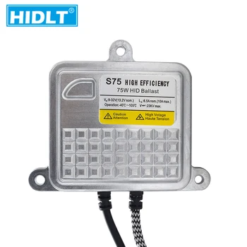 

HIDLT Universal 12V 24V 75W Car Headlight Replacement HID Ballast High Efficiency S75 Fast Start Slim Electronic Ballast Reactor