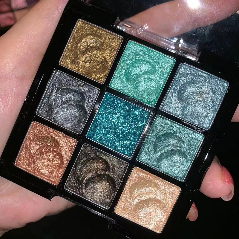 9 Colors Festival Glitter Mud Eye Shadow Palette Sequin Shimmer Professional Eyes Star Make Up Pigment Makeup Eyeshadow Pallete