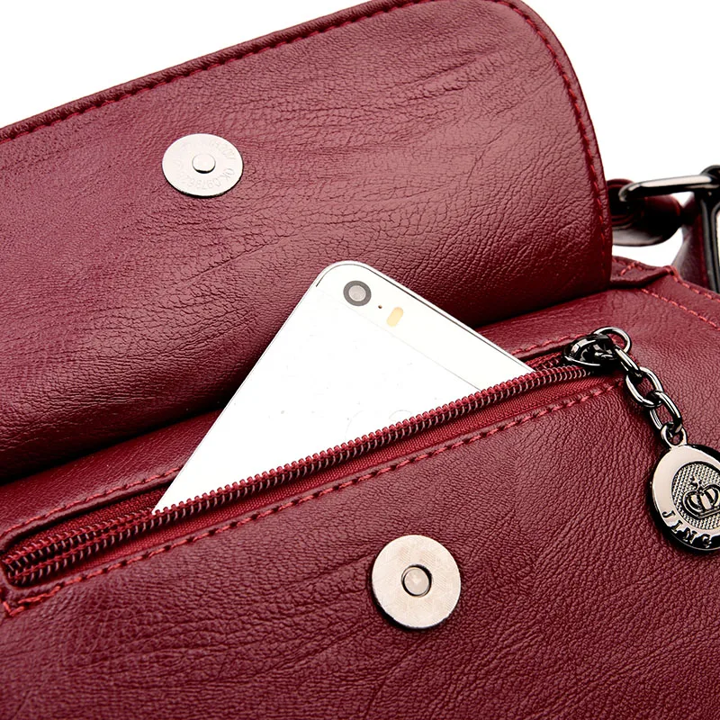 Лидер продаж кожаные роскошные сумки со множеством карманов женские