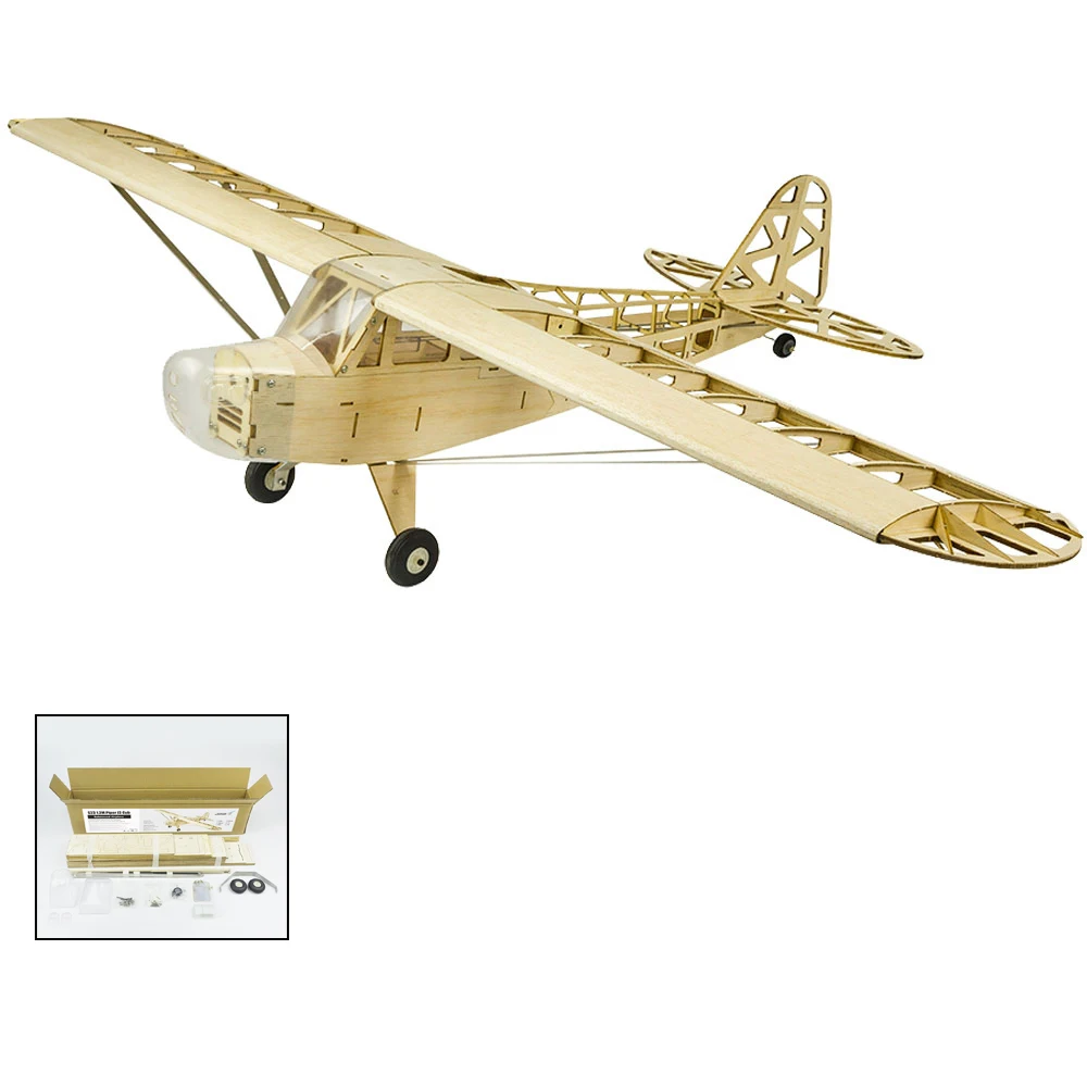 S2304 Balsa Wood RC самолет 1200 мм с электроприводом J3 CUB unassembed Набор/PNP версия DIY Летающая