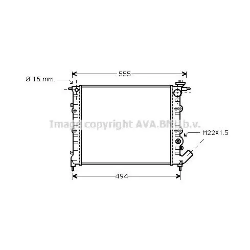 Радиатор системы охлаждения Renault R19 1.4 88-95 AVA QUALITY CO