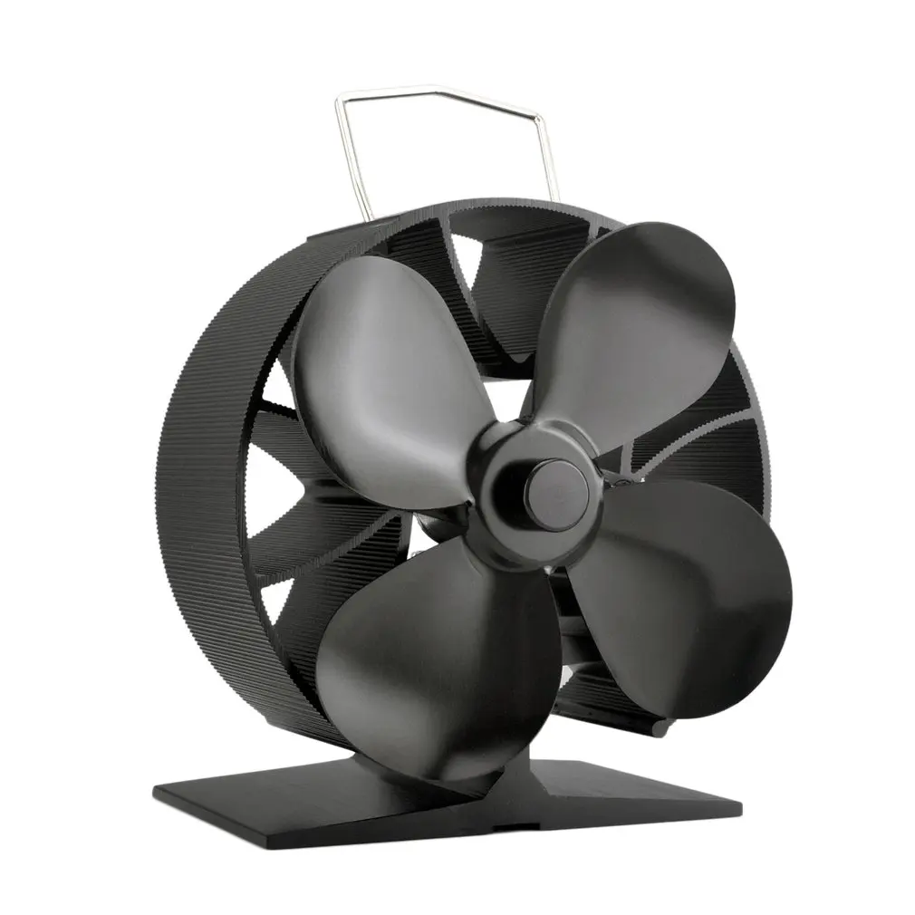

4 Blades Heat Powered Stove Fan Fuel Saving Solid Aluminum Stove Fan Blower Eco Friendly for Home burner/ fireplace 2018 hot