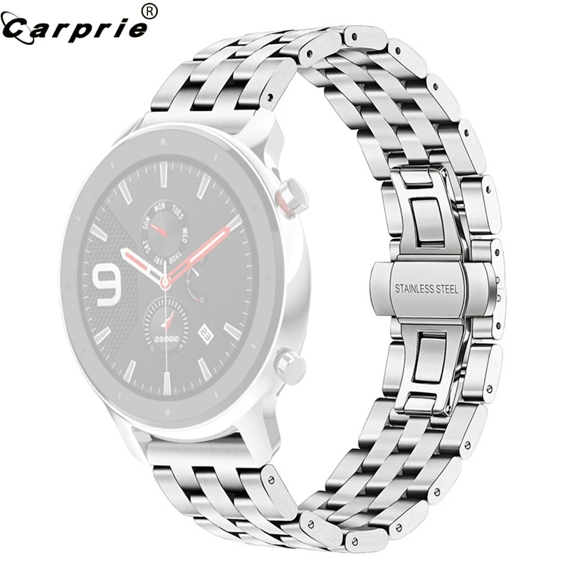 CARPRIE, 1 шт., черный, серебристый, нержавеющая сталь, умные часы, сменный ремешок для часов, ремешок, браслет для AMAZFIT GTR, 47 мм, 907