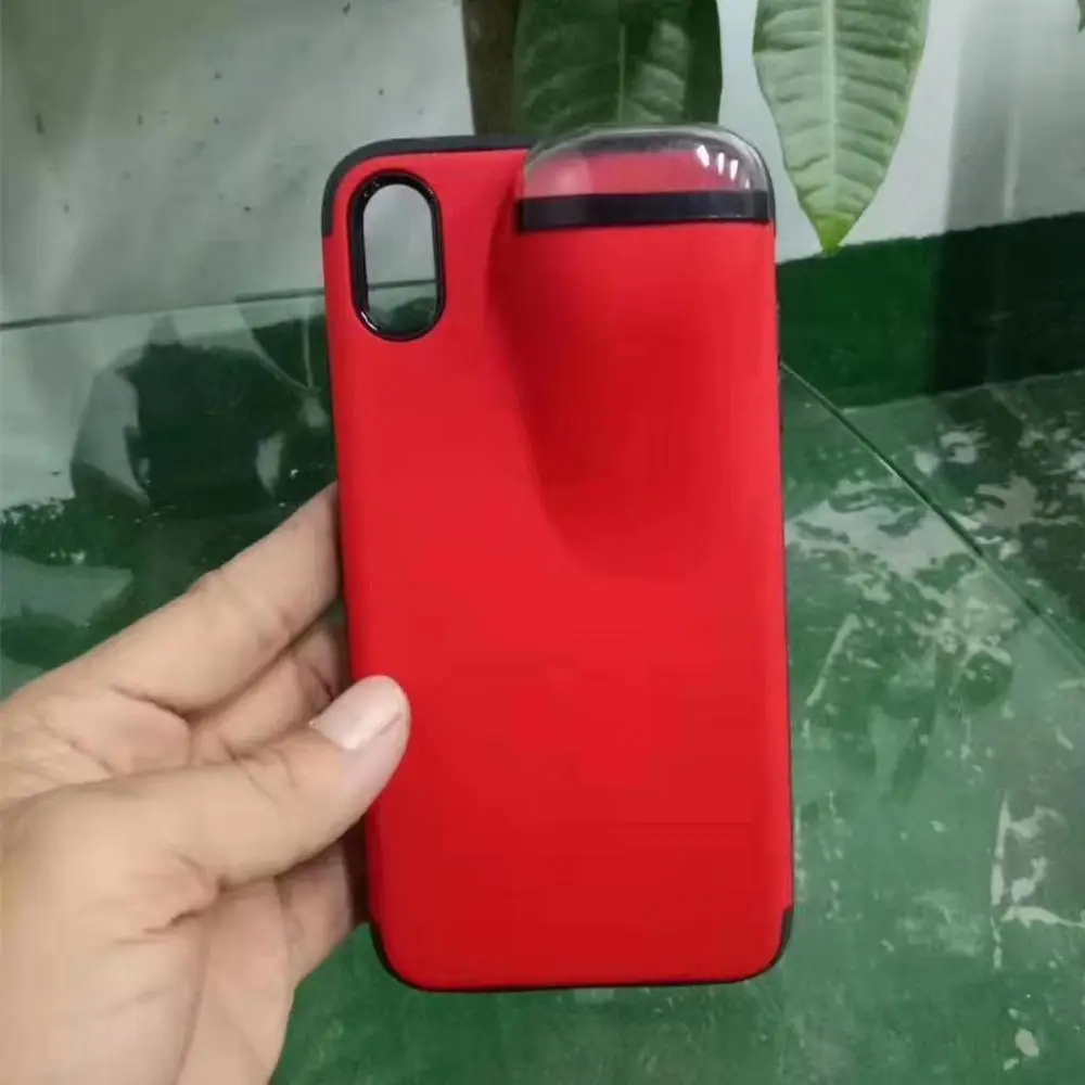 Красный 100 шт для iPhone 11 Pro Max чехол Xs Max Xr X чехол для AirPods Держатель Жесткий Чехол дизайн для AirPods чехол - Цвет: Красный