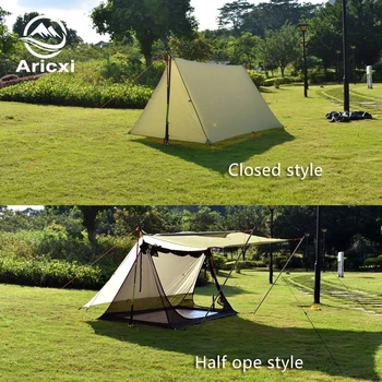 Aricxi 20D Nylon 2 Person Tent Double Side Silicon Coated Ultra light Beach Awning Oudoor Rainfly Tent 3