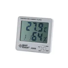 SMART SENSOR AS808 Digital Humidity Temperature Meter Hygrometer Thermometer Moisture Meter Air Tester With Clock Calendar 5 in 1 environment meter thermometer hygrometer anemometer wind speed sound level light meter air velocity humidity tester