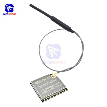 

diymore ESP8266 ESP-07S ESP07 Serial to WIFI Module Industrial Grade Wireless Module 802.11/b/g/n with 2.4Ghz IPEX Antenna