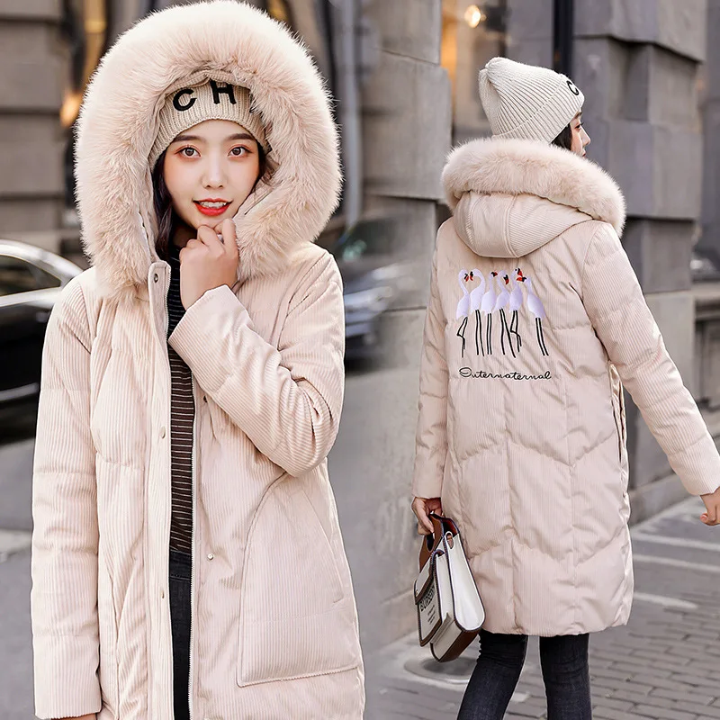 

Short-height down Jacket Cotton-padded Clothes 2019 Winter New Style WOMEN'S Dress Fashion INS Korean-style Online Celebrity Mid