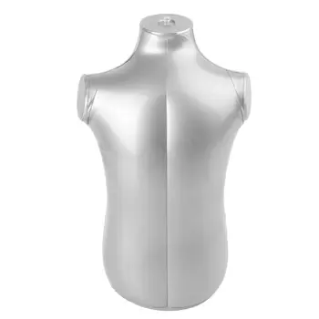 

Silver Kid Half Body Inflatable Mannequin For Clothing Display Dummy Torso Model