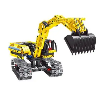 

6801 342pcs 2in1 city construction technic excavator carry robot building block Toy