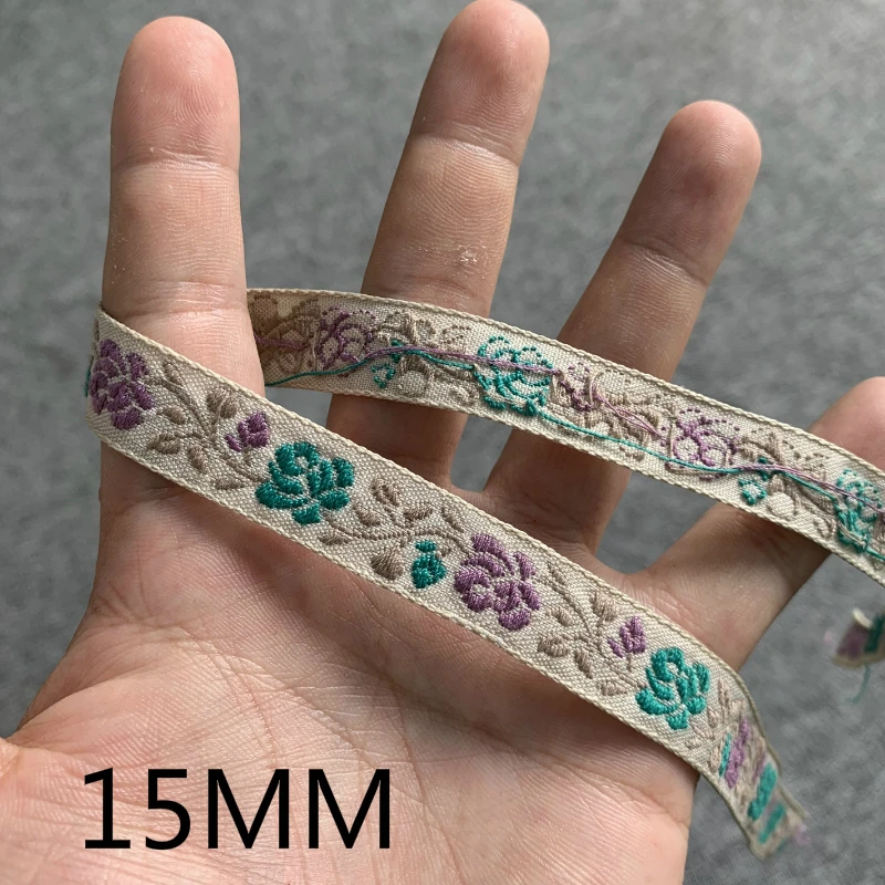 3YARD 5/8 INCH 12-20mm Flowers Strawberry Handmade Jacquard Ribbon Lace ribbon decoration ribbon supplies sewing ribbon