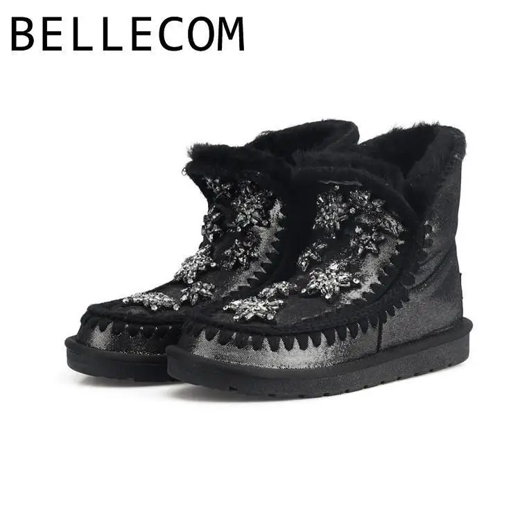 BELLECOM/Новинка; женские кожаные армейские ботинки в британском стиле; Ботинки martin; женская обувь; женские ботильоны для женщин; обувь на платформе