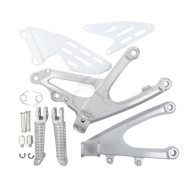 

New Front Rider Footrests Foot Pegs Bracket Set For YAMAHA YZF R1 2007-2008