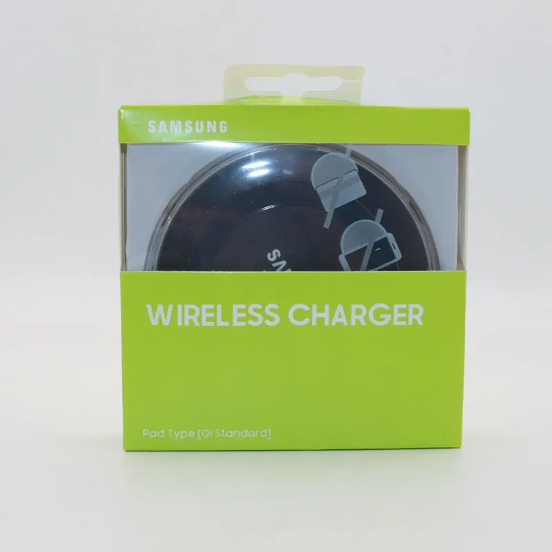 Black with box samsung 5 В/2A QI беспроводной зарядное устройство адаптер зарядного устройства для Galaxy S6 S7 Edge S10 S9 Plus Note 5 iphone 8 plus X XS XR MAX - Тип штекера: Black with box