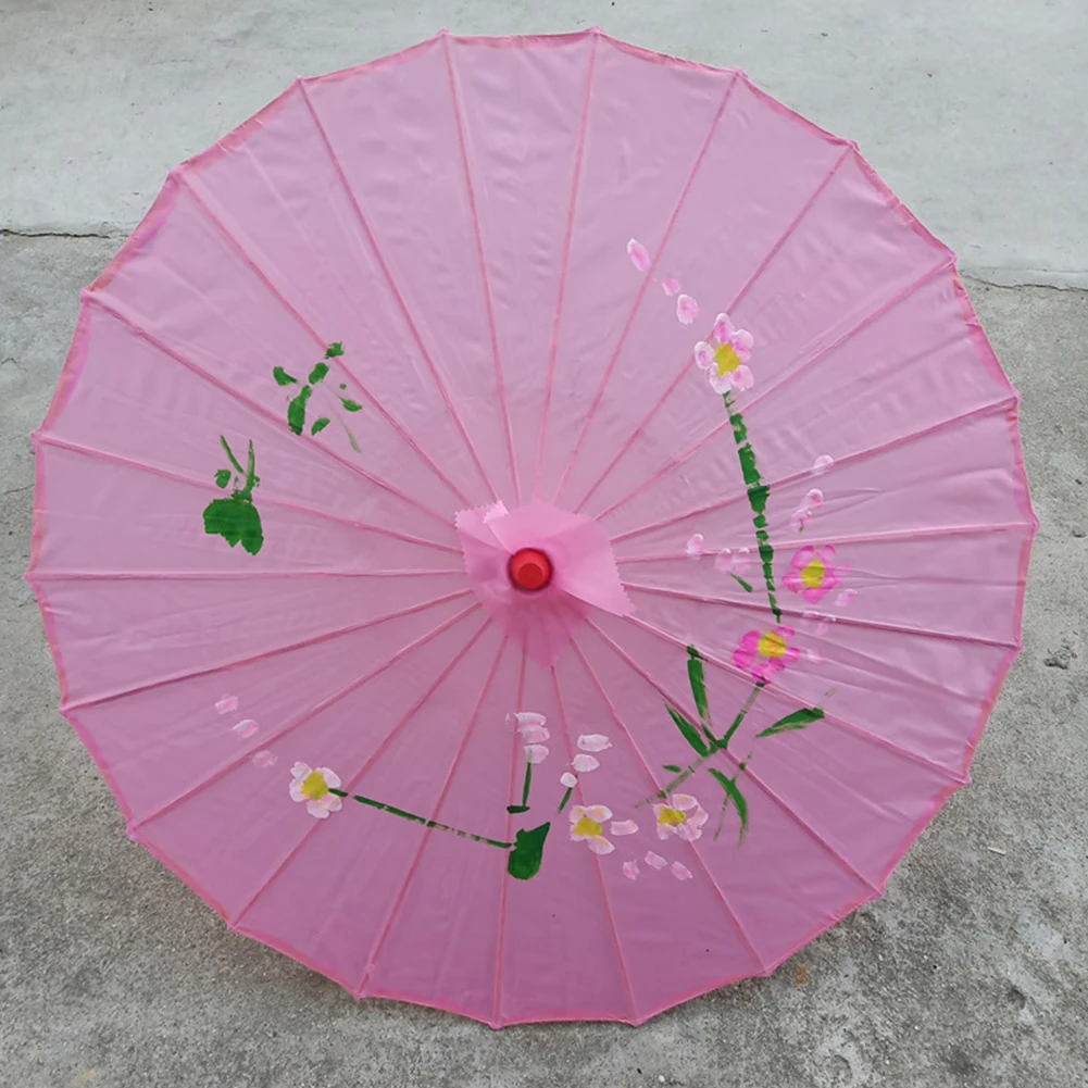 

Art Decoration Chinese Dance Portable Umbrella Oil Paper Photo Props Traditional Bamboo Durable Parasol Colored Wedding