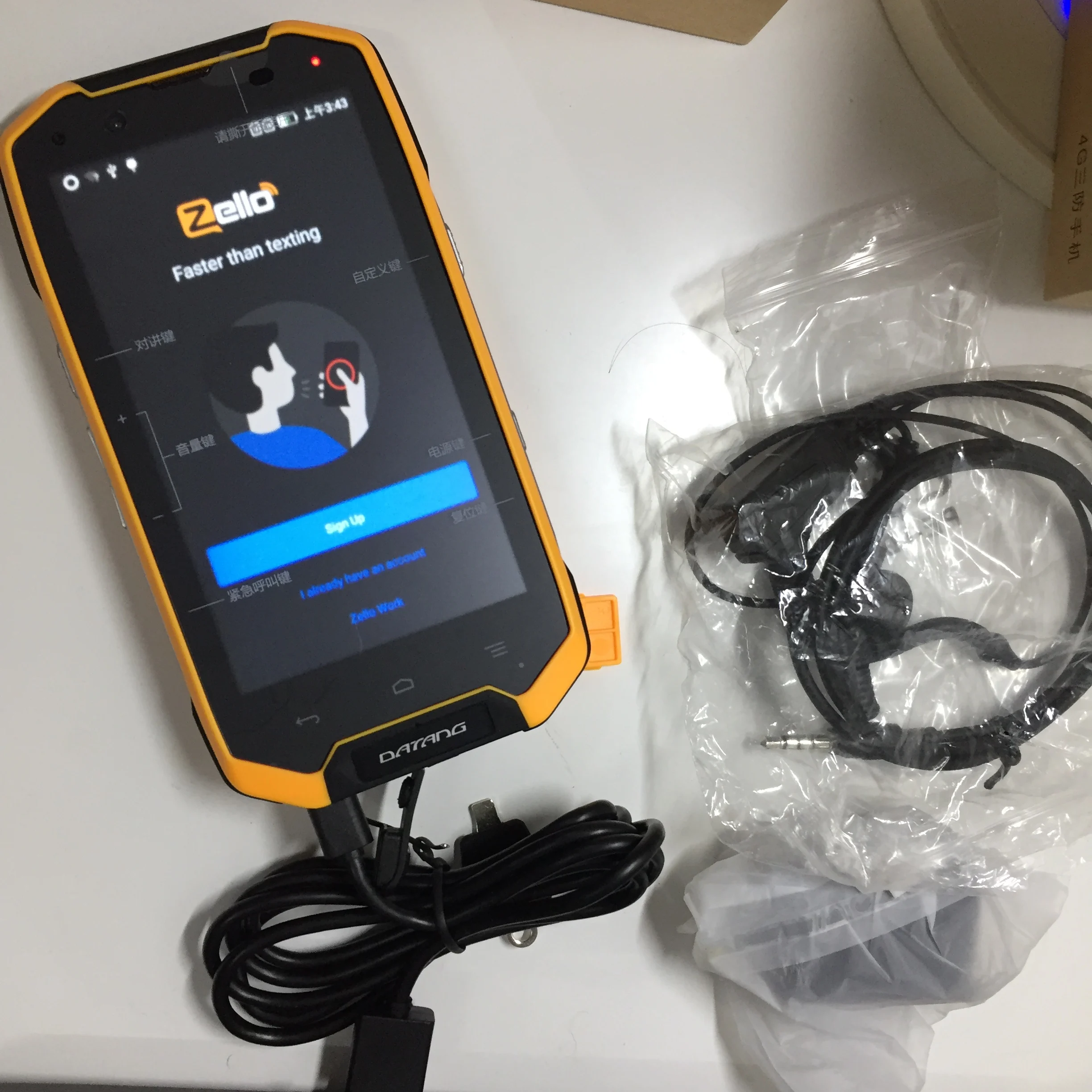 zello radio poc  Waterproof  IP68 4g sim+WIFI+GPS+ bluetooth walkie talkie