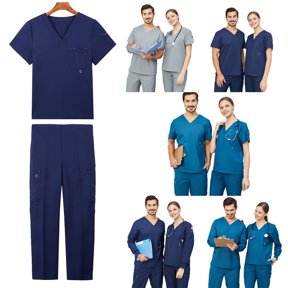 Scrub Uniform Nurse Workwear Scrubs Set 