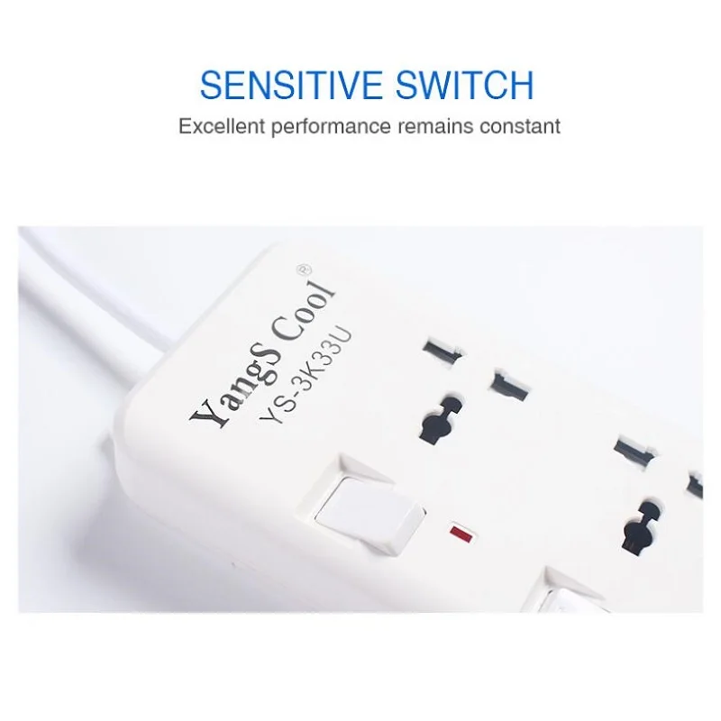 ЕС Plug Удлинитель Переключить индивидуальное управление AC Розетки Защитная дверь