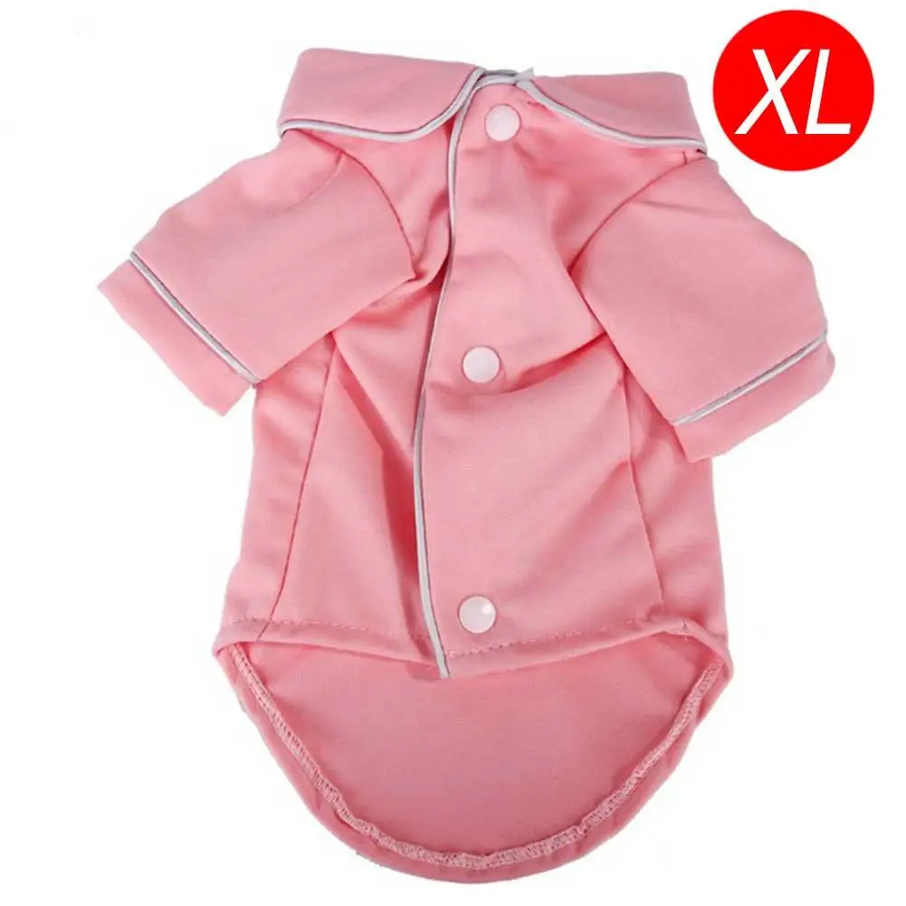 Pink Пижамы для собак на осень и зиму, модный дышащий Теплый Гладкий костюм чихуахуа, одежда для щенков - Цвет: Pink