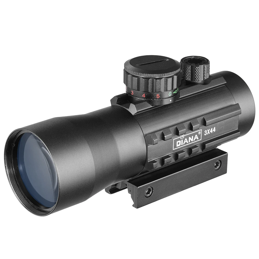 Red Dot Sight Rifle Scope Holographic Collimator DIANA 3x44 Hunting red dot tactical Optical sight Airsoft accessories fits 11/20mm Picatinny mount rail rifle scope for hunting