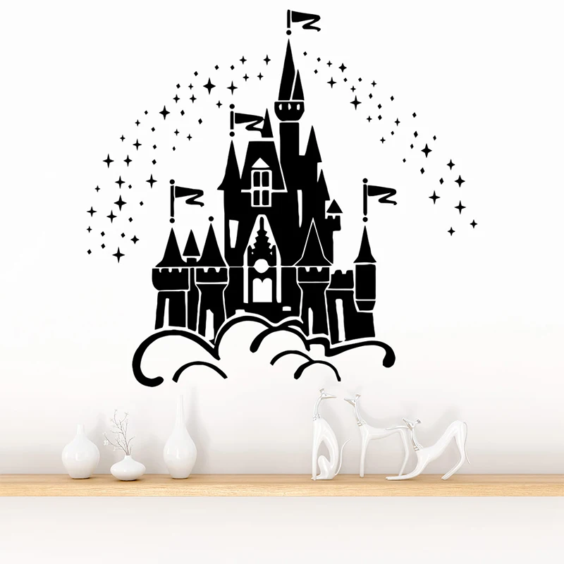 Cartoon Disney Dreaming Castle Vinyl Wall Stickers For Home Decor Living Room Kids Room Decoration Mural Wall Art DIY Decals Cartoon Disney Dreaming Castle Vinyl Wall Stickers For Home Decor Living Room Kids Room Decoration Mural Wall Art DIY Decals