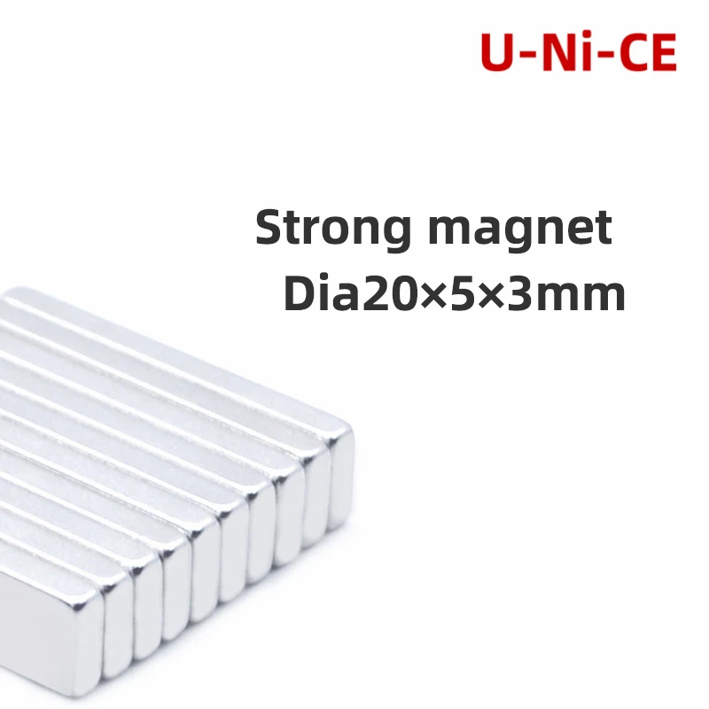 

5/10/20/50pcs neodymium magnet 20x5x3mm N35 strong square NdFeB rare earth magnet 20 * 5 * 3mm block magnets 20mm x 5mm x 3mm