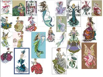 

NEW With beads MD Angel Girls styles Color aida Linen /camel/ pearl aida choose Lovely Counted Cross Stitch Kit 1