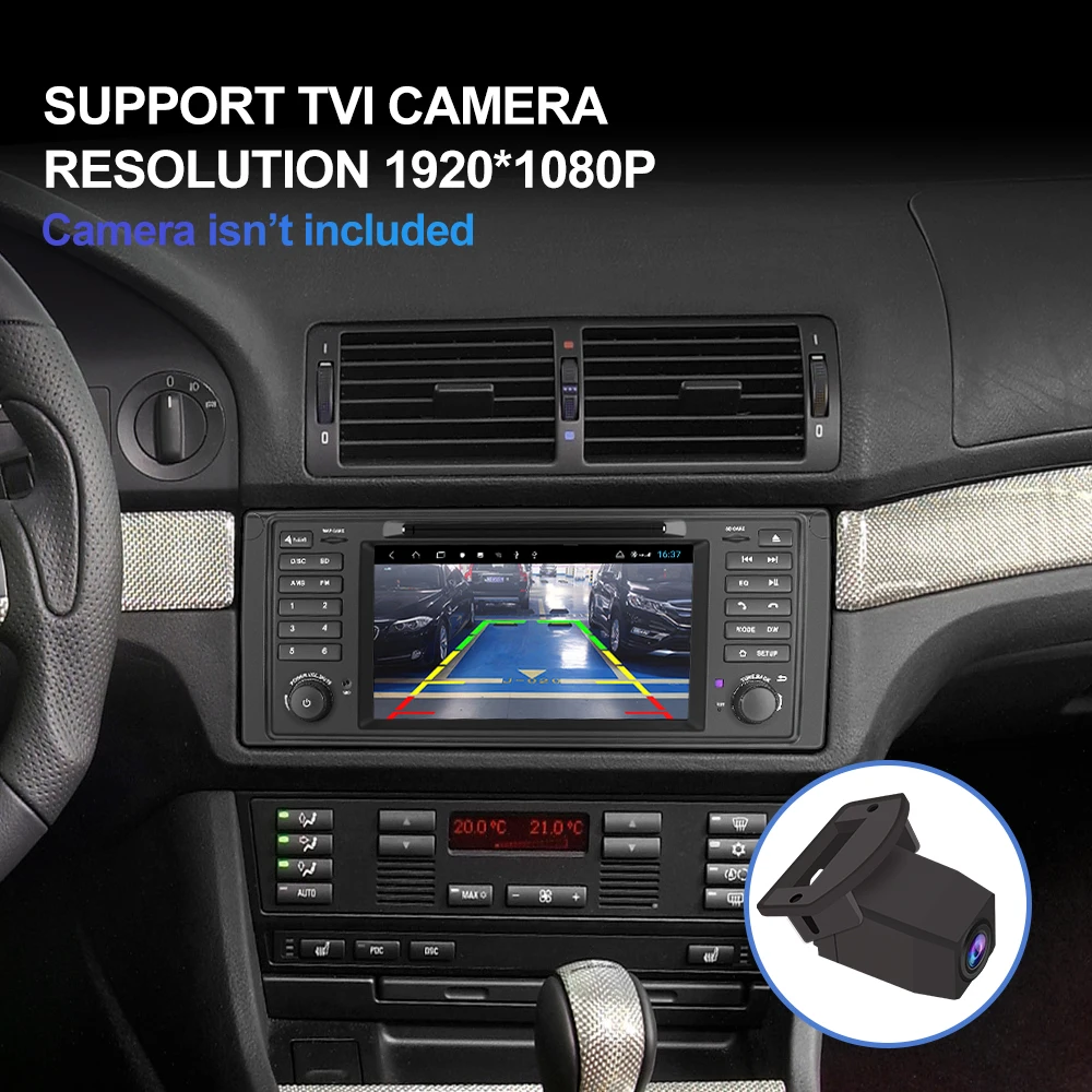 Автомагнитола Isudar H53 1 Din 4G Android для BMW E39/X5/E53 8 ядер ОЗУ 4 Гб ПЗУ 64 ГБ GPS мультимедиа