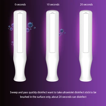 

Portable UV Disinfection Light White Shell One Button Operation Ultraviolet Light For Disinfect Bacterial Kill Mites Deodorizer
