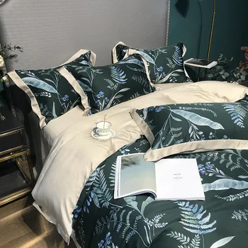 

Import 60 Austria Lenzing Tencel Four-piece Set Quilt Cover Summer Bare Sleeping Silky American-Style Light Luxury Bedding Artic