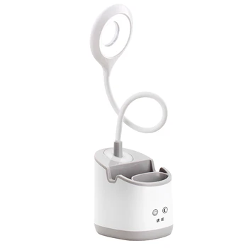 

Reading USB Bedroom Bedside Touch Sensor Multifunctional Kids Study Night Lamp Plug In With Pen Holder Led Rechargeable Dimmable