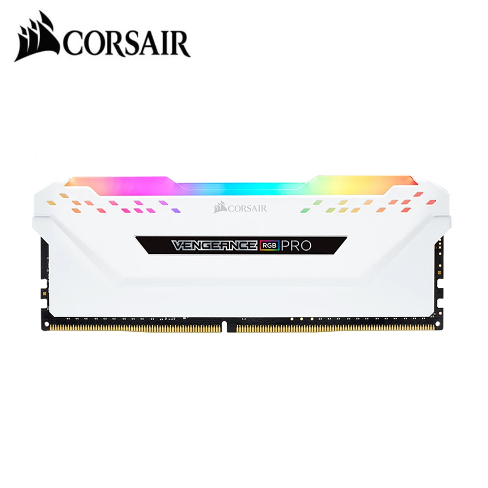 CORSAIR Vengeance 16GB(2X8) RGB PRO ram Memoria Module двухканальный DDR4 PC4 3000Mhz 3200Mhz DIMM C16 светодиодный модуль памяти-белый