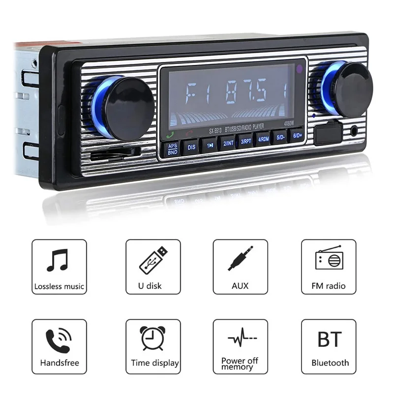 Xycing Autoradio Bluetooth Fm zender Vintage Auto Radio MP3 Speler Auto Stereo Audio Radio Autoradio Accessoires|Auto Radio´s| -