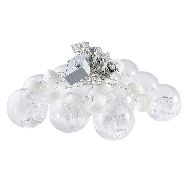 

TOP!-Led Curtain Light Transparent Wishing Ball Light Indoor Bedroom Room Hanging Lights Wedding New Year Christmas Lights (Eu