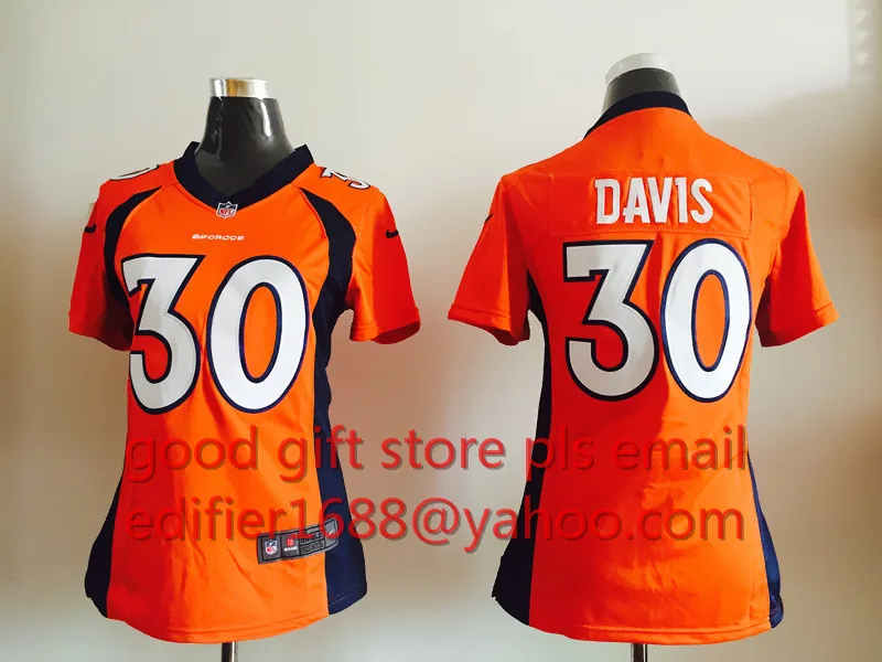 Сшитые женские футболки Denver s ladies 94 demarus Ware 7 John Elway 58 Von Miller 88 Demaryius Thomas 30 Anthony Davis - Цвет: Красный