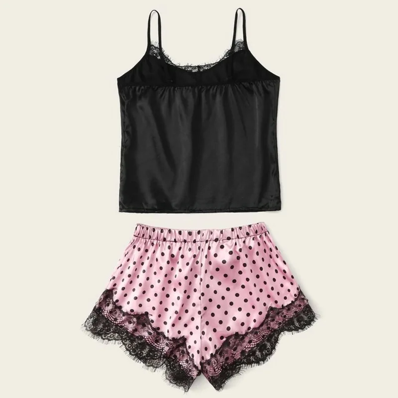 Сексуальный кружевной комбинированный атласное белье с v образным вырезом