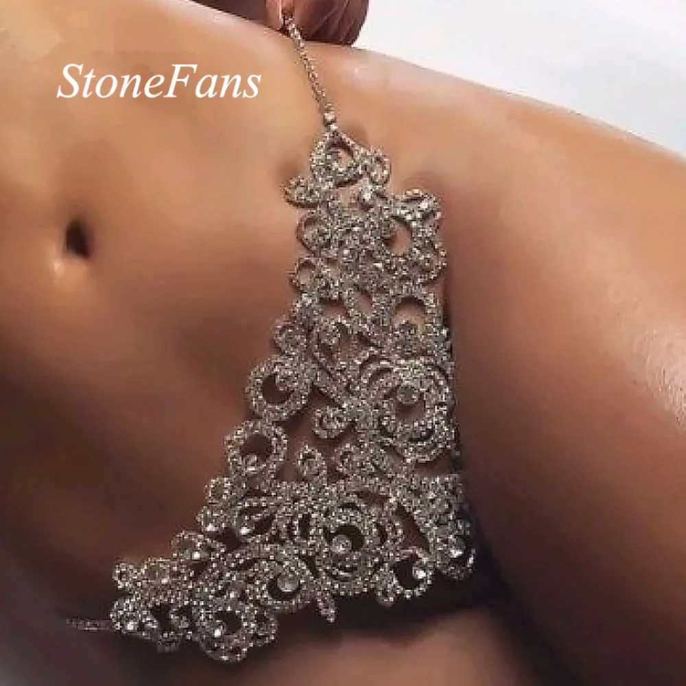 Stonefans Цветочные Стразы трусики стринги бикини ювелирное изделие для женщин