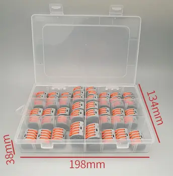 

60pcs Reusable Electrical Wire Connectors Kit Spring Lever Nut Terminal Blocks Conductor