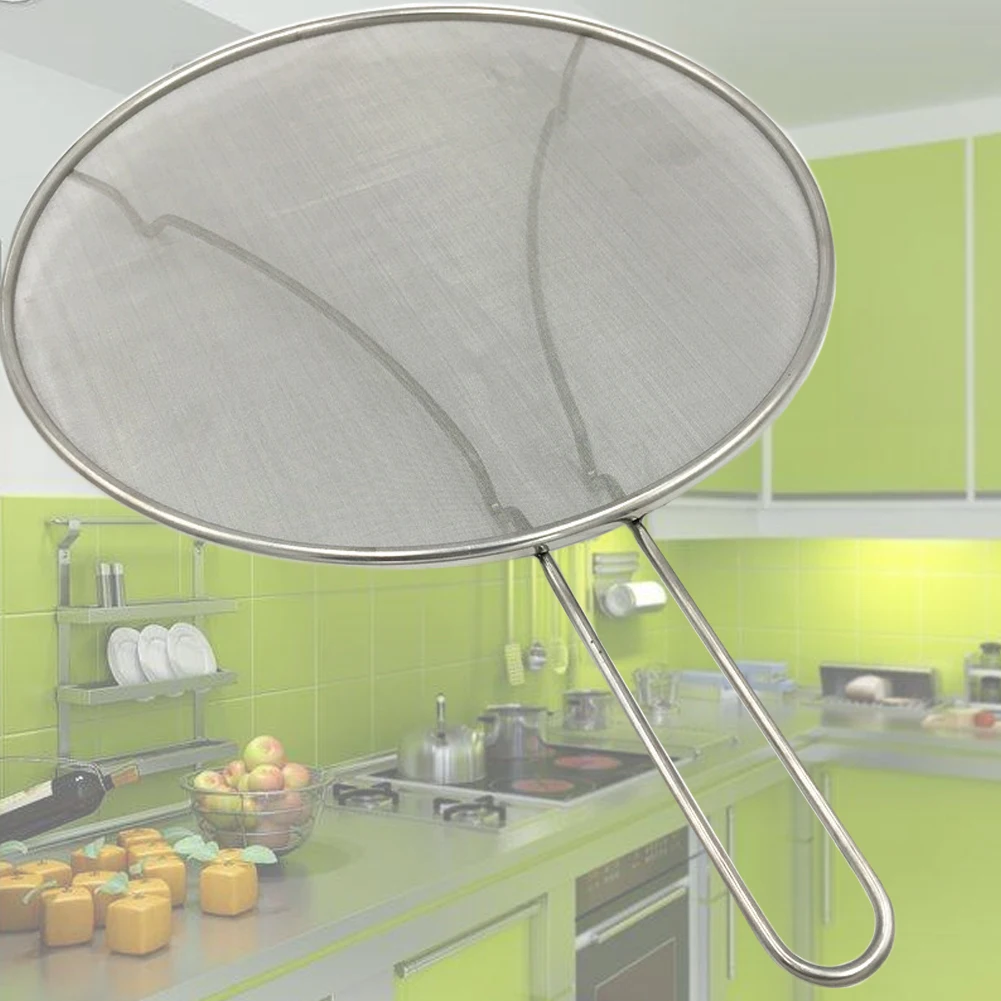 Для жарки посуда нержавеющая сталь сковорода крышка инструмент для приготовления пищи защита от брызг многофункциональные портативные кухонные принадлежности практичный