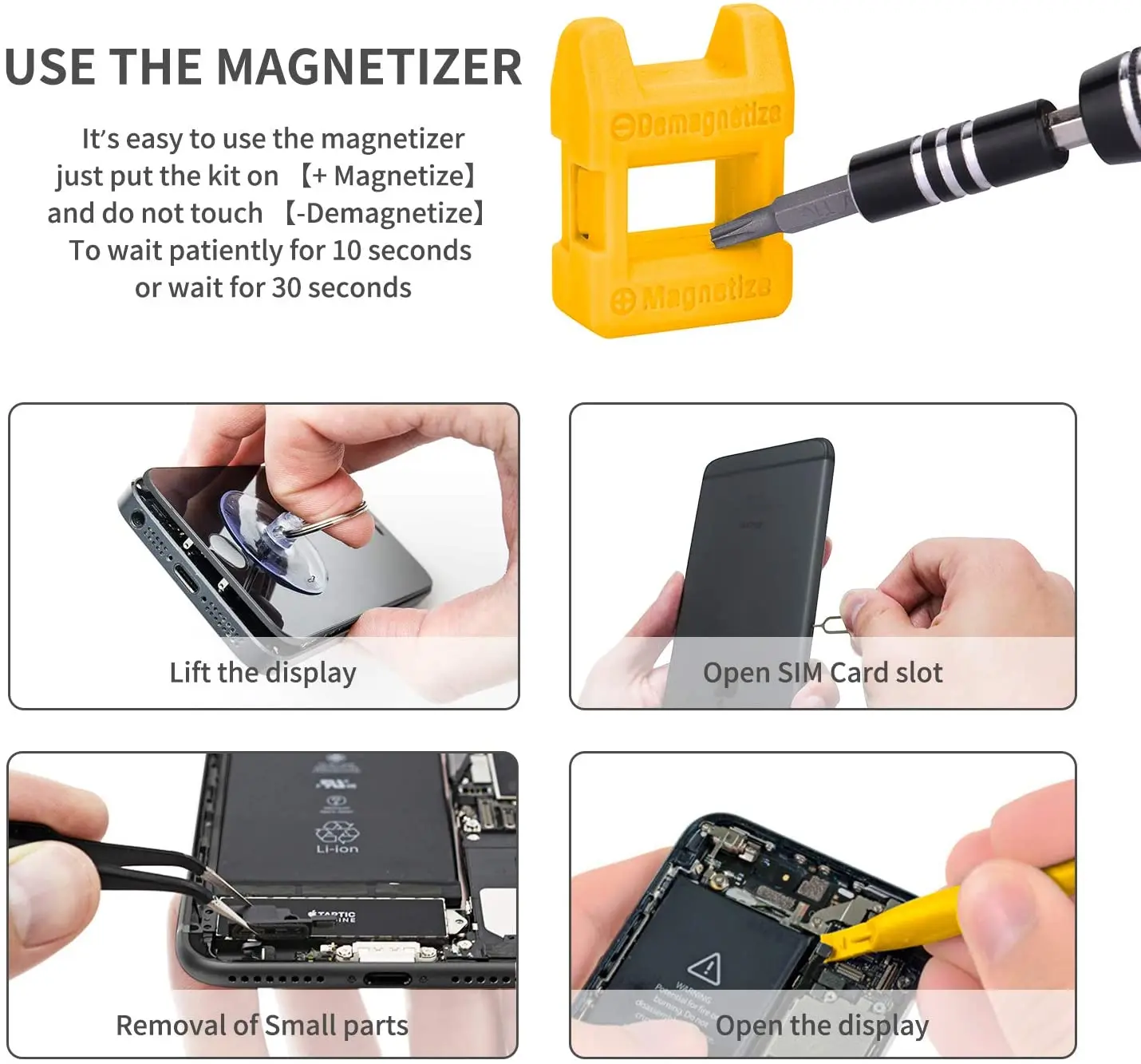 kit de ferramentas de reparo magnético com