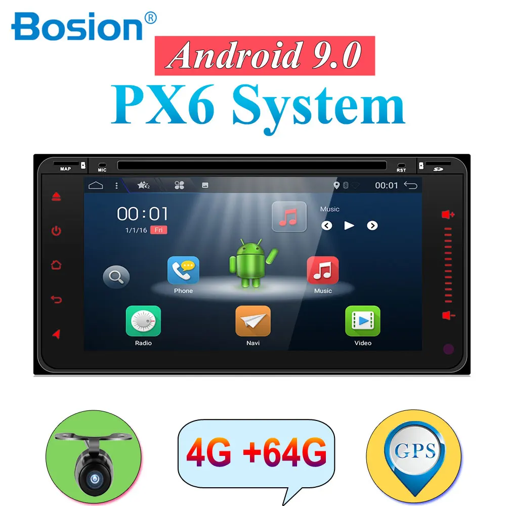  64G ROM 2 din 8 CORES For Toyota Hilux Vios Old Camry Rav4 Prado Car DVD Player Wifi Steering Wheel