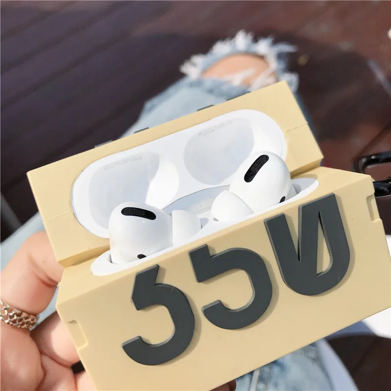 Совместимость с Airpods Pro 1 2 Чехол Мягкий силиконовый 350 коробка для обуви