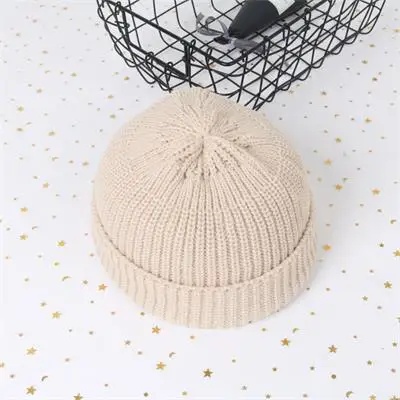 Beanies Мужская зимняя женская шапка кепка вязаная шапка унисекс Beanie череп Кепка Матросская манжета безрукавка шапка шапки