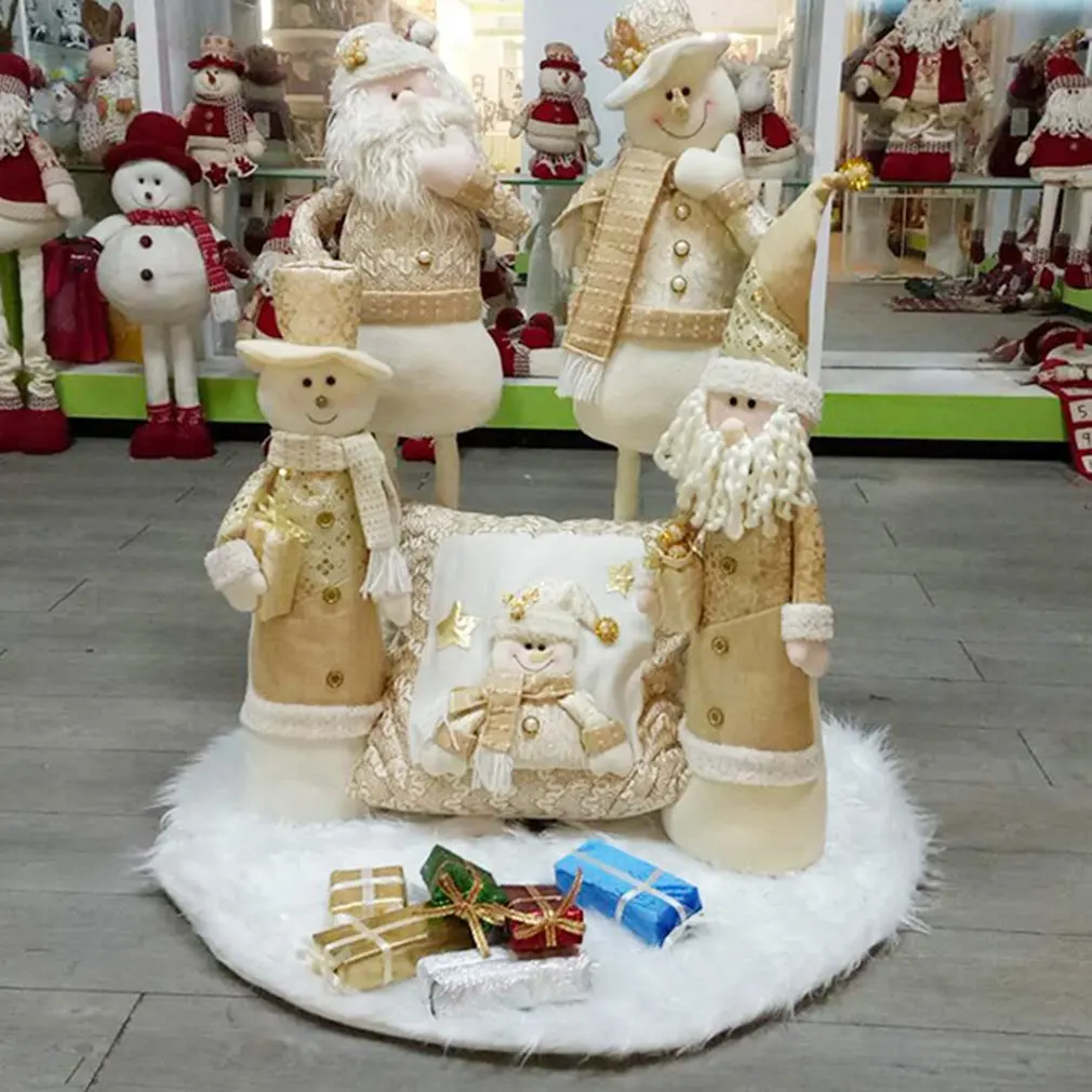 Рождественская елка, плюшевая юбка, Белоснежка, искусственный мех, Рождественская елка, юбка, украшения для рождественской елки, юбки, Рождественское украшение, 3 размера