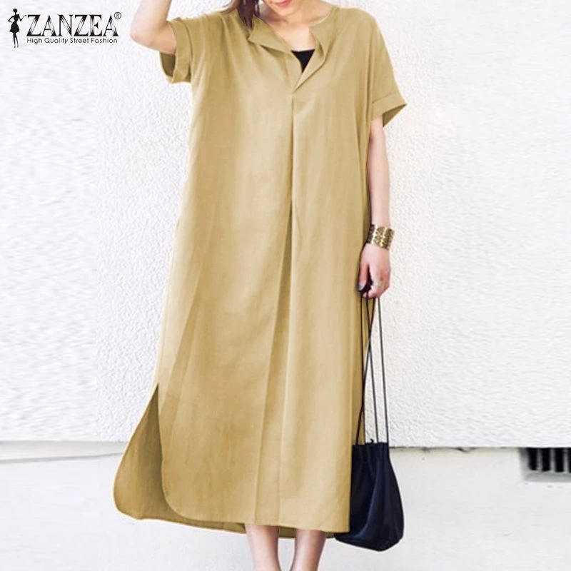 short sleeve kaftan dress