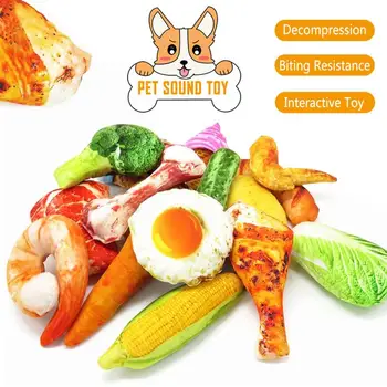 

Dog Toys Creative Style Pet Toys Bite-Resistant Clean Dog Chew Puppy Training Toys Cute Plush Molar Dog Cat Squeaky Pet Toys